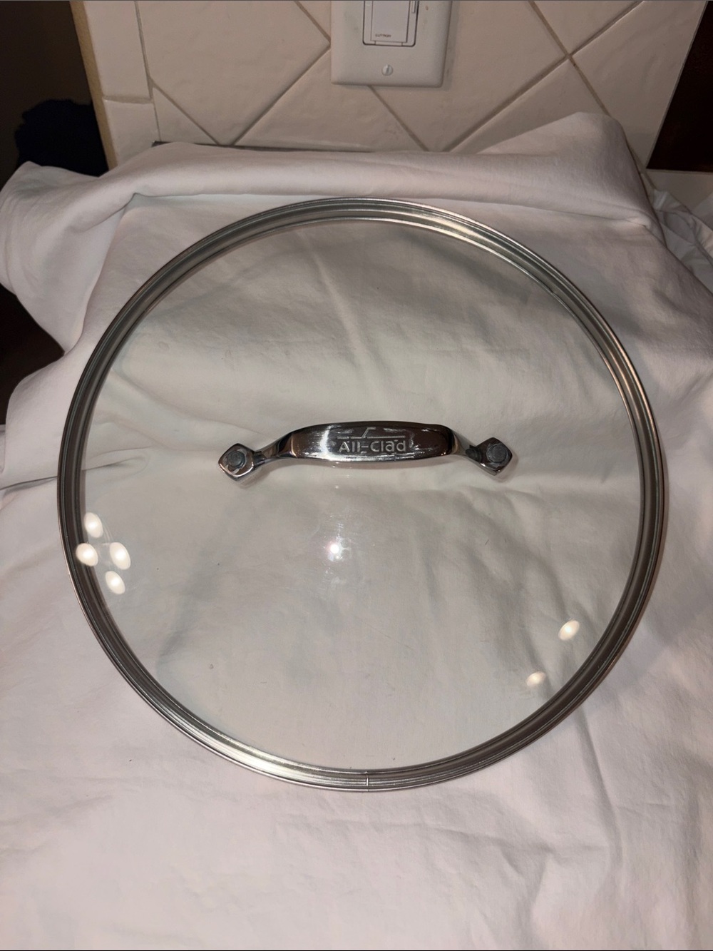 All-Clad 12” Inch Glass Replacement Lid Stainless Steel Handle